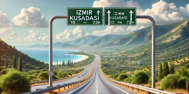 فاصله ازمیر تا کوش آداسی