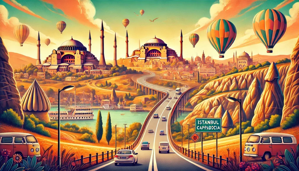 فاصله کاپادوکیا تا استانبول